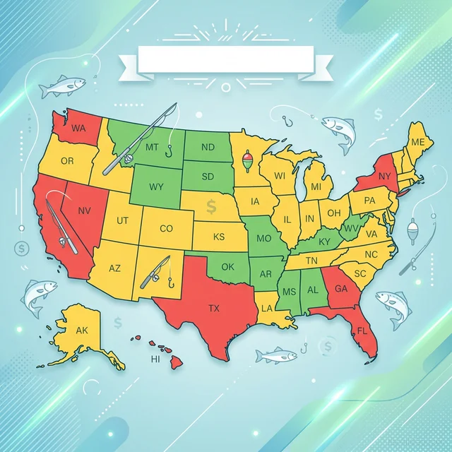 Complete breakdown of fishing license costs across all US states. Compare resident, non-resident, annual, and daily license prices for 2026.